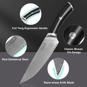 طقم سكاكين مطبخ دمشقي حديث التصميم مكون من 14 قطعة مع مبراة مدمجة وحامل، مقابض من البلاستيك ABS وتشطيب عالي اللمعان - Product Image 4