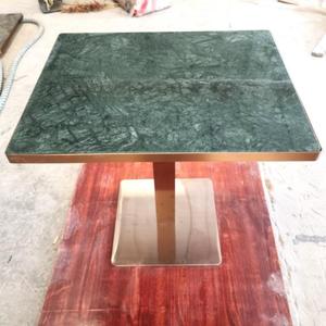 150cm góc tròn màu xanh đậm bàn đá cẩm thạch hàng đầu cho nhà hàng - Product Image 4