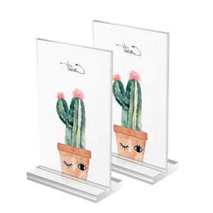 Tùy chỉnh kích thước 4*6inch L hình dạng acrylic đơn chủ hiển thị đứng dọc nghiêng giá cho A4 A5 - Product Image 2