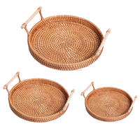 Paniers de rangement multifonctionnels pliables en rotin Galaximex GR 2010 avec poignées en bambou, écologiques, pour la cuisine et le stockage des aliments