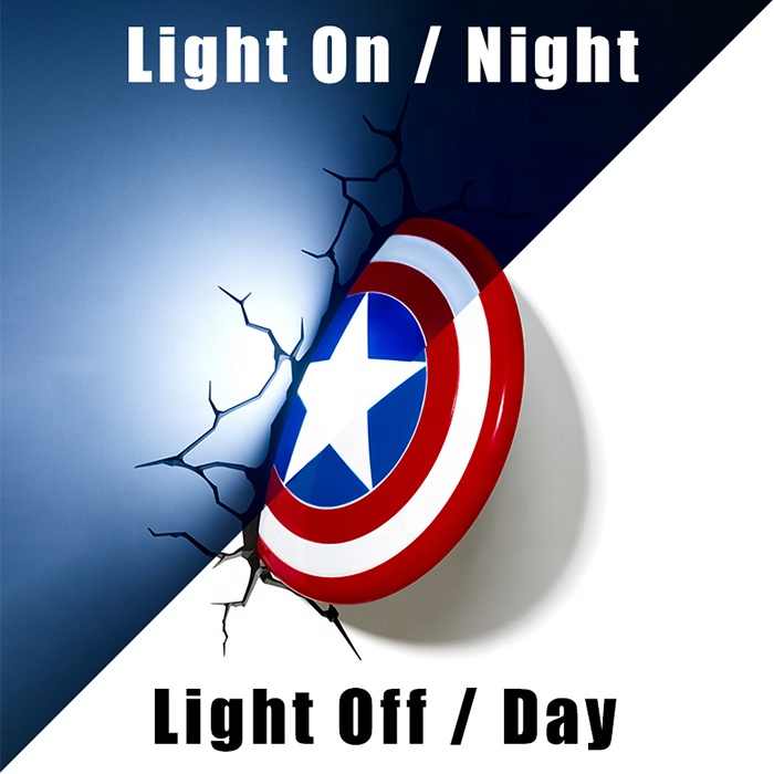 marvel ウォールライトアイアンマンキャプテンアメリカ