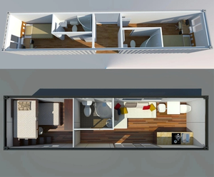 Casas Modulares Prefabricadas de 20 y 40 pies con Dormitorio, Baño y Cocina, Casas Pequeñas Listas para Enviar, Tipo Granny Pod - Product Image 6