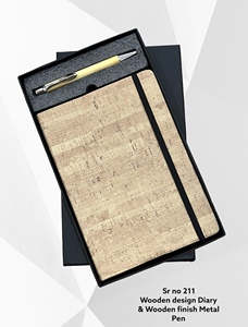 Cuaderno Corporativo A5 de Tapa Dura de PU con Bolígrafo Metálico de Regalo, Juego de 100 Hojas, Diario con Impresión UV para Papelería de Oficina Ejecutiva - Product Image 1