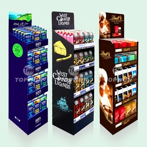 Siêu thị giấy Pop tông sô cô la tầng thường vụ hiển thị đứng giá kệ thực phẩm khoai tây Snack tông hiển thị đứng - Product Image 1