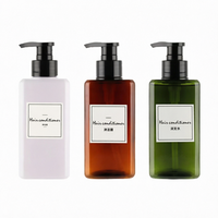 Flacon Distributeur de Savon Carré Rechargeable 300ml avec Pompe Moussante, Vide, Décalcomanie Personnalisée, en PET Mat, pour Shampooing, Taille Personnalisée