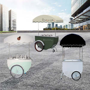 Hot bán <span class=keywords><strong>Ice</strong></span> <span class=keywords><strong>Cream</strong></span> xe đẩy tay thép không gỉ Popsicle bán hàng tay đẩy giỏ hàng - Product Image 6