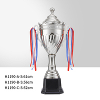 JZ Trophée de football sportif en métal plaqué or et argent de grande taille, vente chaude, souvenir, personnalisable, divers trophées de compétition, récompenses