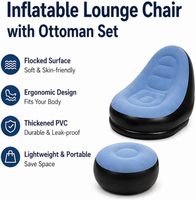 Canapé gonflable d'extérieur portable pliable avec effet ressort pour l'extérieur