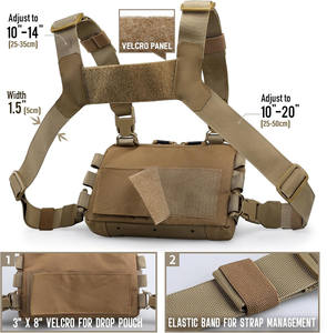 Échantillon gratuit Sac à bandoulière tactique Molle Rover pour le camping, la randonnée et l'EDC, sac de poitrine tactique pour le tir - Product Image 2