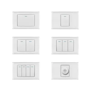 PC Panel 118S4 US Wall Socket Outlets Electric Interruptor Light Switches And Sockets