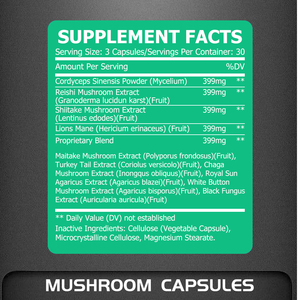 Hot Sale Mushroom Capsules with Boosts Energy Dietary <b>Supplement</b> Health Promotes Nrain Cognition Wellness Assistance Boosts - Product Image 2