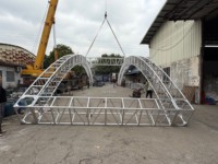 Estructura de Aluminio para Techo de Túnel, Estructura de Escenario para Festivales de Música, Domo para Espectáculos de Luces, Estructura Arqueada para Eventos, Estructura de Exhibición para Conciertos en Vivo