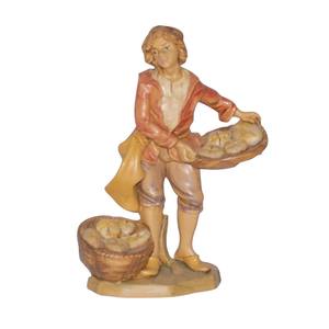 Pastore con cesti per il pane MOD. LUX IN PLASTICA EFFETTO LEGNO H 10CM - Product Image 1