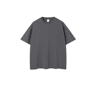 T-shirt tissé unisexe personnalisé pour le hip-hop, 100 % coton, haute qualité, coupe oversize, lourd, anti-boulochage, uni, Pro Club Homme - Product Image 4