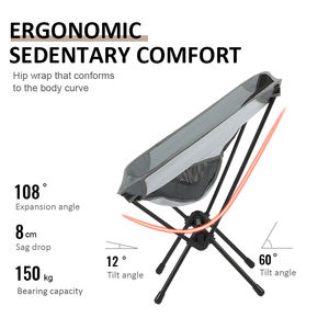 Chaises de camping pliables pour adultes, légères, en aluminium 7075, pour randonnée, pique-nique, pêche, vente chaude - Product Image 3