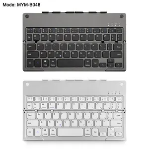 Foldable Bluetooth Keyboard Sync Up to 3 Devices Pocket-Sized Portable Keyboard for iPad Mac iPhone Android Windows iOS