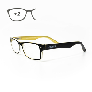 Gafas de lectura Kansas, negro/amarillo. Aumento de +2.0 - Product Image 1
