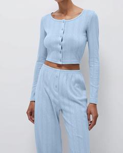 <span class=keywords><strong>ชุด</strong></span>นอนผู้หญิงลา<span class=keywords><strong>ย</strong></span>ดอกไม้แบบโปร่ง 2 ชิ้น กางเกง<span class=keywords><strong>ขา</strong></span><span class=keywords><strong>ย</strong></span>าว เสื้อครอปแขน<span class=keywords><strong>สั้น</strong></span> แต่งลูกไม้ สไตล์ Y2K <span class=keywords><strong>ชุด</strong></span>ลำลองฤดูร้อน โลโก้ด้านหน้า เนื้อผ้าทัลเซอร์ - Product Image 6