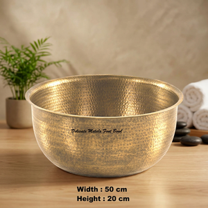 Bol de massage des pieds en laiton pour métaux délicats DS-220, finition laiton antique, rond 50CM, pour salles de bain et massage des pieds - Product Image 2