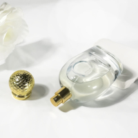 Flacon de parfum de luxe en verre transparent, emballage unique, flacons de parfum transparents de 80 ml, flacon de parfum vide pour huile essentielle