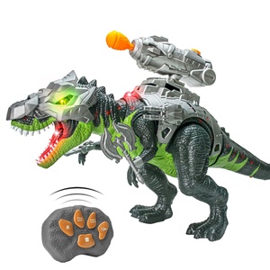 KK Nouveau Dinosaure Mécanique Télécommandé Tyrannosaurus Rex avec Pulvérisation de Brume et Lumière, Jouet Dinosaure RC Marchant, Agitant et Tirant des Balles, Cadeau pour Enfant - Product Image 1