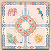 Tapis de jeu de Mahjong de Noël motif Casse-Noisette danseur de ballet, flocons de neige et motifs floraux