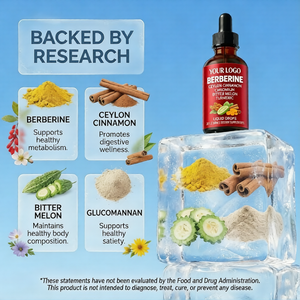 Complément Herbal OEM : Gouttes de Berbérine et de Cannelle de Ceylan avec Melon Amer, Gymnema, Curcuma – Soutient la Santé Immunitaire et Digestive - Product Image 3