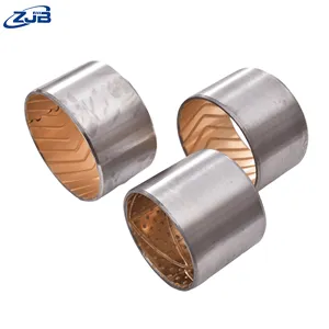 High Precision Bimetallic Bushings Zinc Plated Tinned Steel Bushings Self Lubricating Bearing