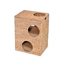 Ecoka Çevre Dostu Su Geçirmez El Yapımı Halatlı Kedi Köpek Evcil Hayvan Kafesi Dikdörtgen Sağlam Klasik Modern Lüks Çıkarılabilir Yıkanabilir Karton