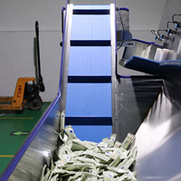Ligne de conditionnement automatique à 4 voies pour le comptage et le recueil de sachets / emballages de bonbons