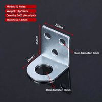 Connecteur de porte en angle, boucle de verrouillage droite, boucle coudée, accessoires pour portes et fenêtres, clip d'oreille