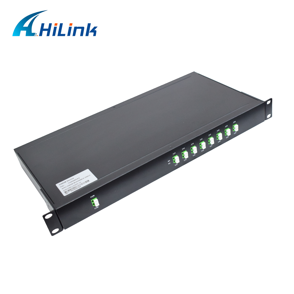 2x8CH DWDM MUX DEMUX 1U 19“ het Apparaten Optisch Materiaal van het Reklc/apc C43-C50 Kanaal DWDM