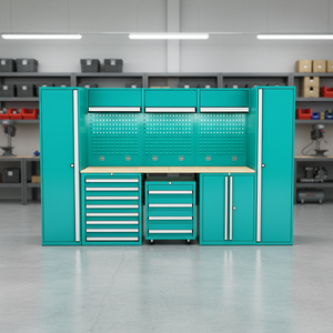 Banc de travail d'atelier 2026 à succès avec rangement, armoire à outils métallique robuste pour réparation mécanique et garage - Product Image 2