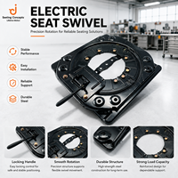 Base de siège pivotante en acier à 360 degrés avec verrouillage 4 positions pour camping-car, fourgonnette, camion et Sprinter, avec plateau tournant robuste