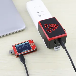 Du Lịch Toàn Cầu Adapter Đa Cắm Phổ Tường USB 20W Pd Sạc Túi Du Lịch Adapter
