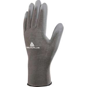 DELTA PLUS-Gant tricoté gris polyester VE702PG07-M avec paume en polyuréthane (multipack)-EAN MW131392 GLOVES - Product Image 1