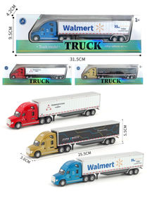 HS <span class=keywords><strong>TOY</strong></span> 다이 캐스트 트럭 모델 하이 퀄리티 합금 금속 컨테이너 운송 장난감 - Product Image 2