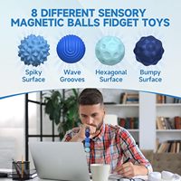 Juguetes Magnéticos de Silicona para Aliviar el Estrés, 4 Piezas, Juguetes Sensoriales para Adultos y Adolescentes, Autismo, TDAH, Ansiedad, Texturas Divertidas, Juguete de Oficina