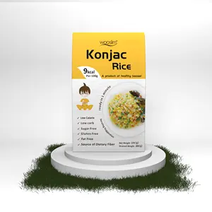 Venta al por mayor de arroz orgánico sin gluten, bajo en carbohidratos y bajo en calorías, Shirataki, productos cetogénicos, arroz Konjac instantáneo