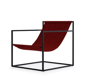 Muebles de sala de estar de hierro y tela, silla cómoda, sillas de playa de Color rojo para el hogar y hoteles, muebles de uso para restaurantes - Product Image 3