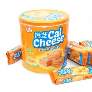Venta al por mayor Aperitivos exóticos Oblea con calcio queso Oblea 351G galletas Crema galletas