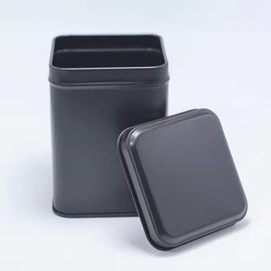 Lata de Té Cuadrada Hermética con Diseño Personalizado, Caja de Embalaje de Grado Alimenticio con Impresión, Latas de Té Metálicas Verdes Cuadradas Vacías y Selladas - Product Image 3