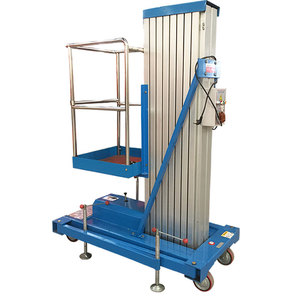 Elevador de aluminio vertical hidráulico Elevador móvil pequeño Plataformas de trabajo aéreo de doble mástil - Product Image 2