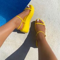 Chaussures populaires de sandales de lacets de plate-forme des femmes faites sur commande pour des filles
