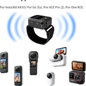 Control remoto inalámbrico inteligente para <span class=keywords><strong>Insta</strong></span> 360 X5 pantalla LED puerto de cargador magnético correa de muñeca para Insta360 accesorios Cámara negro - Product Image 3