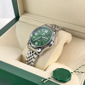 Reloj mecánico automático para hombre con correa de acero inoxidable, esfera de panal, visualización de fecha, reloj de diseño con logotipo personalizable - Product Image 4