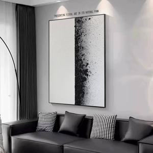 Arte Moderno Wabi Sabi, Pintura al Óleo Blanca Pintada a Mano sobre Lienzo, Arte Abstracto para Pared, Pintura de Yeso con Textura 3D para Sala de Estar - Product Image 3