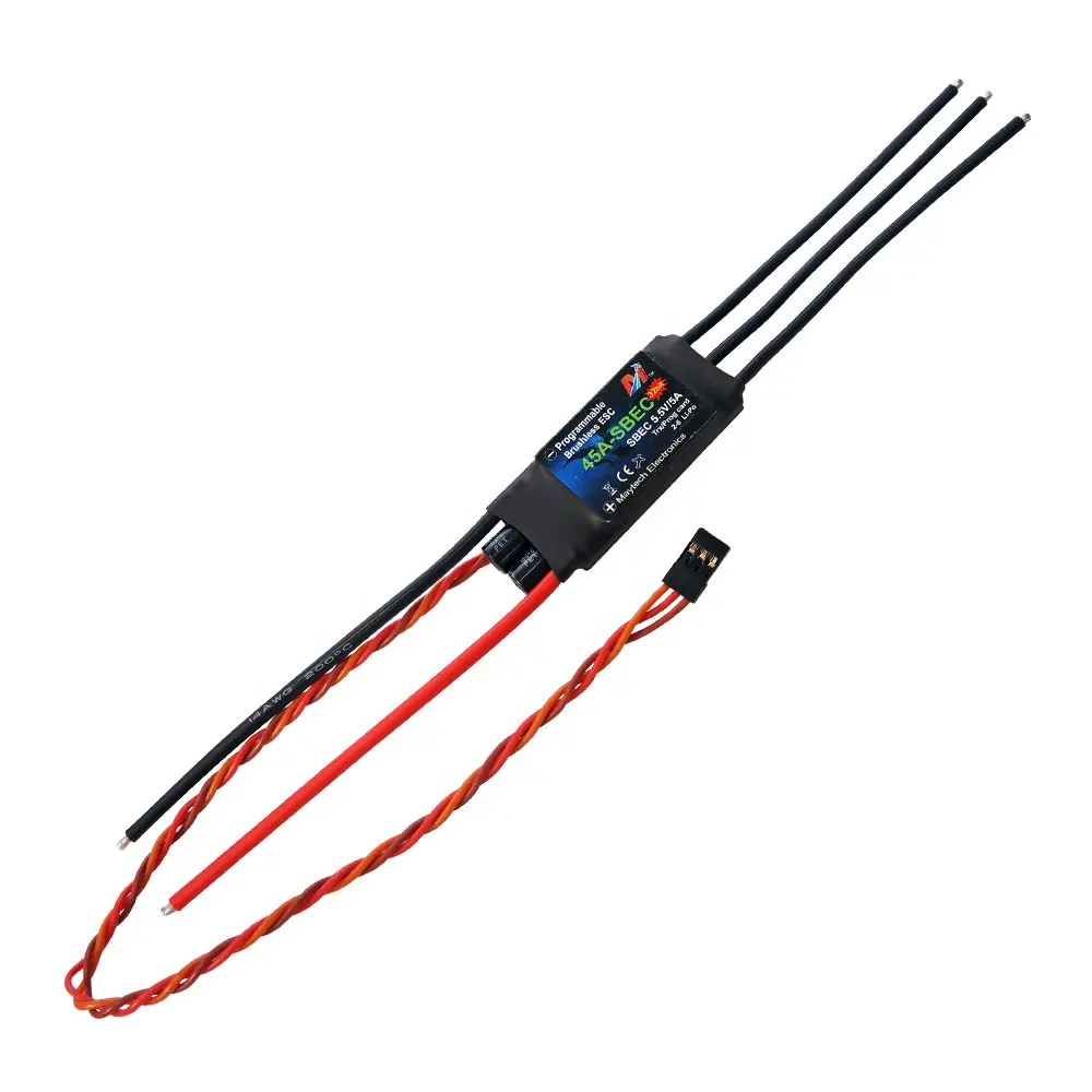 Maytech SBEC 45A 속도 제어 esc PWM 8-18 KHz 모델 비행기 제트 전기 모터 rc 비행기 비행기