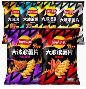 Nouveauté Lays Vegetable Snacks Big Wave Puffed Cut Potato Exotic 70g - Product Image 1