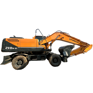 Excavadora de ruedas Hyundai210W-9T usada, 21 toneladas de peso operativo, buen estado de funcionamiento, maquinaria de construcción usada Hyundai210W-9T - Product Image 1
